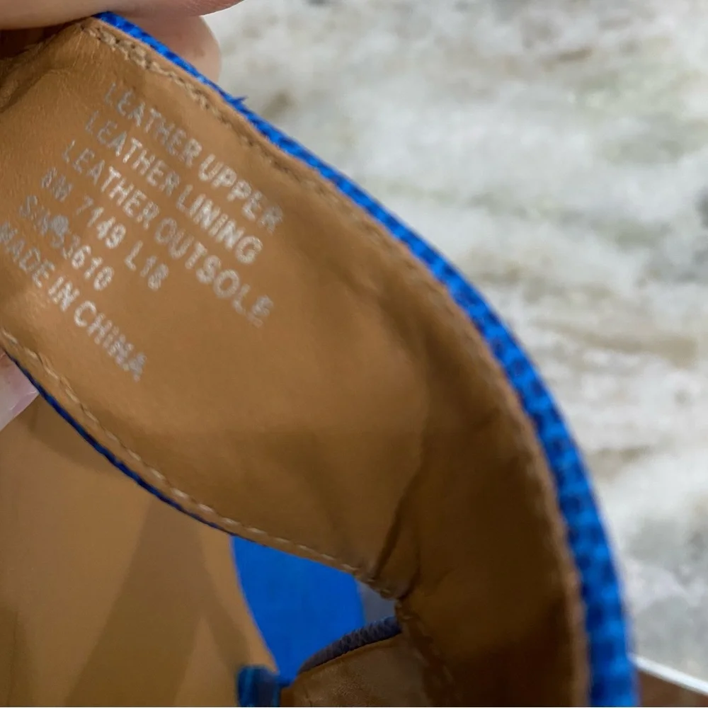 Tory Burch Thong Sandals Size 8 Royal Blue - Picture 5 of 5